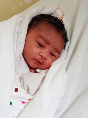 Itiweni Luhwago, gave birth to a baby girl named Meagan!